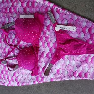 Victoria's Secret Pink Rhinestone Bikini Set